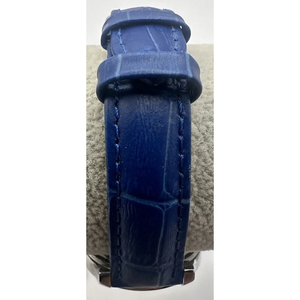 Timex Dark Blue Croco Patterned Ladies Watch‎ T2P093 New Battery 35MM 8